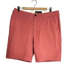 Abercrombie & Fitch Coral Flat Front Chino Shorts, size 34